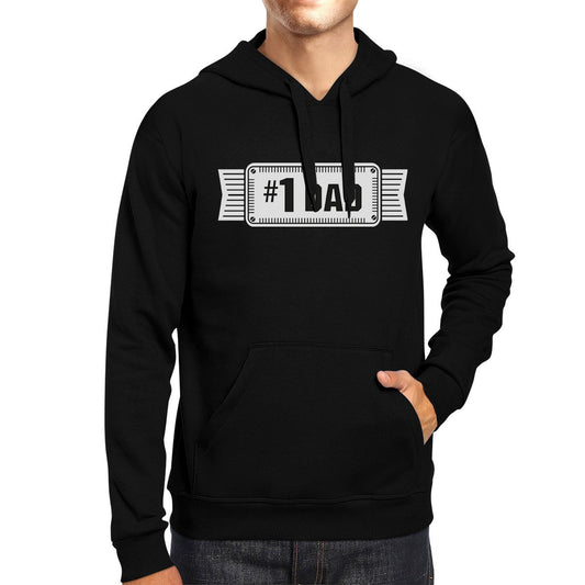 #1 Dad Unisex Black Hoodie For Men Perfect Dad's Birthday Gifts